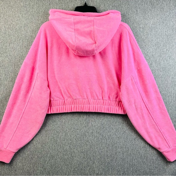 Supply And Demand New York City Pink Terry Cropped Hoodie New Women’s Size S - Picture 2 of 8